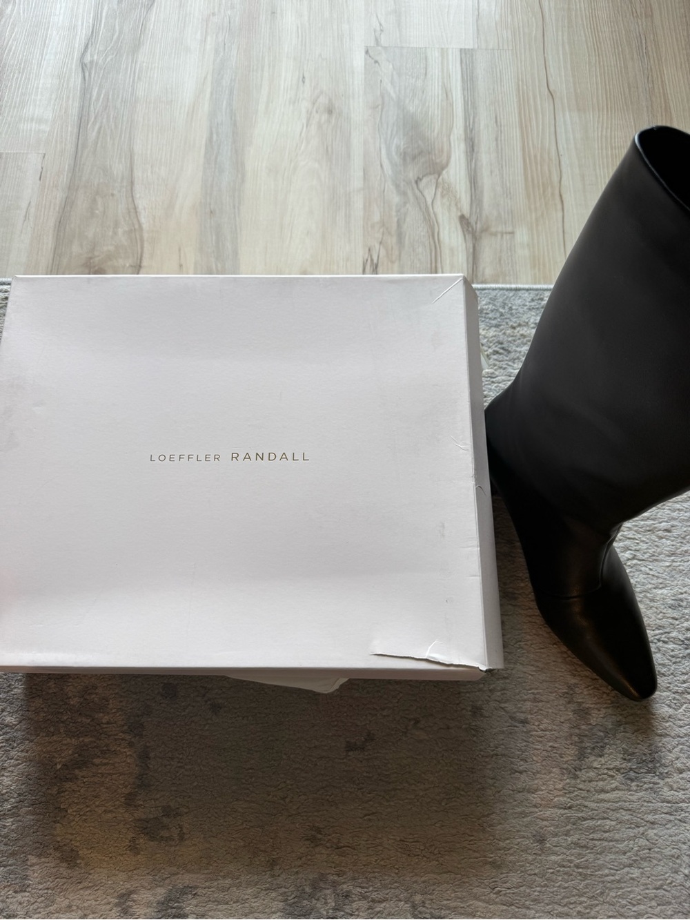 Loeffler Randall Black Pointed-Toe Leather Mid-Calf Boot - Picture 6 of 6